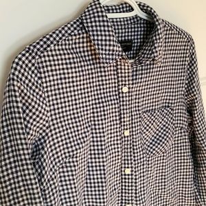 Banana Republic Linen Gingham Dress Shirt – Classic Fit